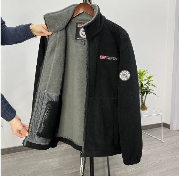Muška zimska jakna dvostrana, topla i ležerna, od pamuka/vune, idealna za hladne dane 【S-3XL】-4123057
