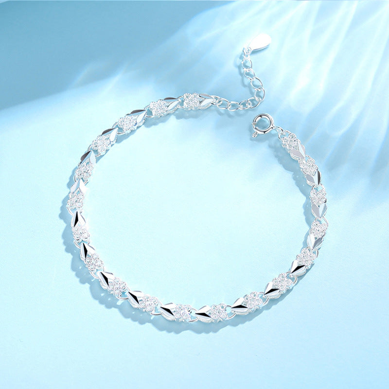 💖🍀Brățară de mână pentru femei, din argint sterling 925, cu trifoi cu patru foi, Love New Fashion