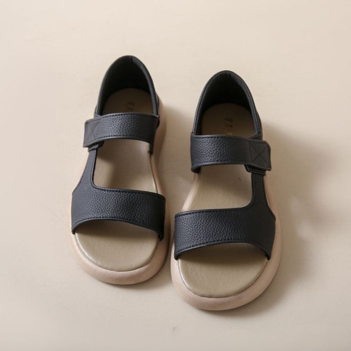 👡【35-43】2025 Sandale retro de vară pe un picior, din piele moale și talpă moale🔥-3973236