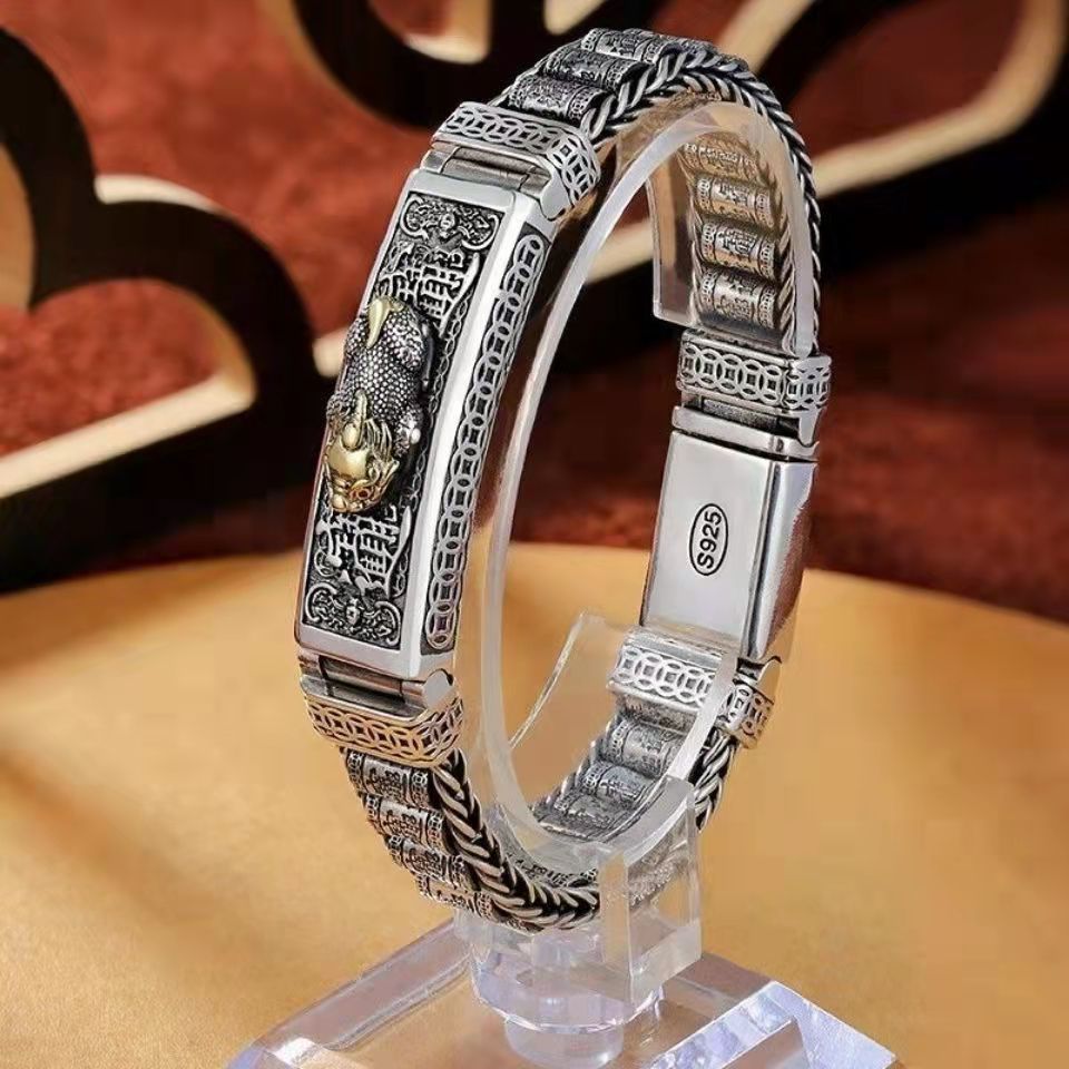 【Descuento por tiempo limitado】Nueva pulsera de la suerte de plata de ley 925-4119978