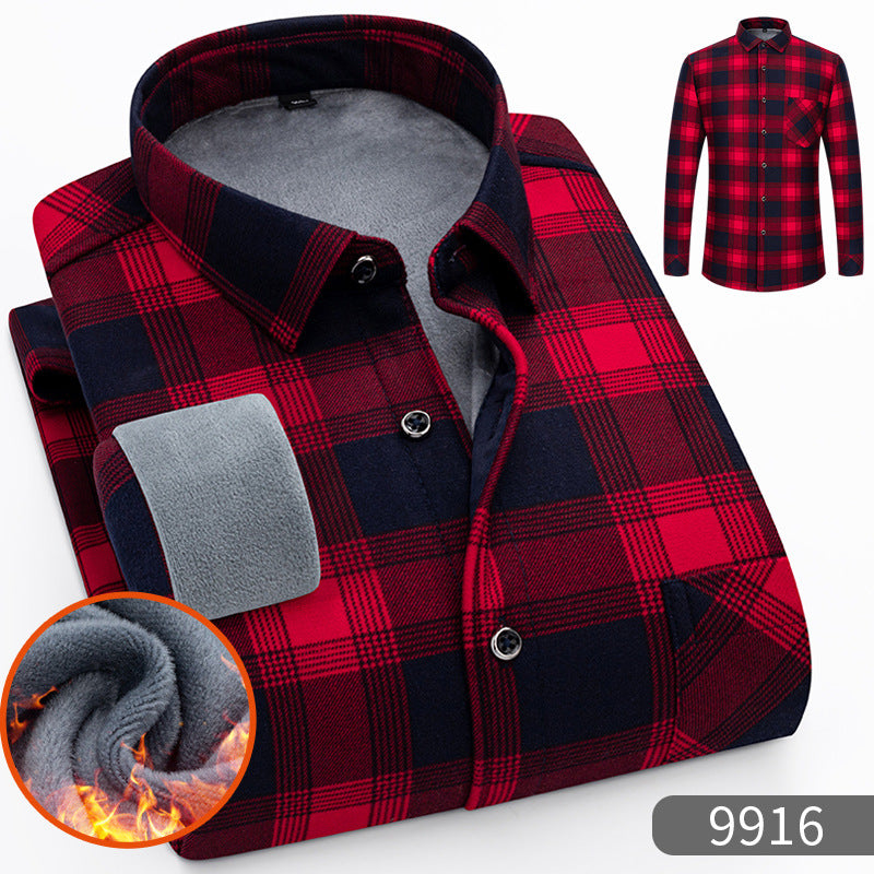 【L-5XL】 Cămașă casual caldă cu mâneci lungi de toamnă și iarnă【Recomanda】