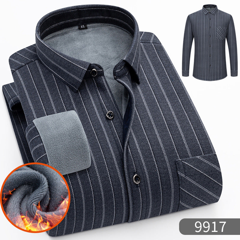 【L-5XL】 Cămașă casual caldă cu mâneci lungi de toamnă și iarnă【Recomanda】