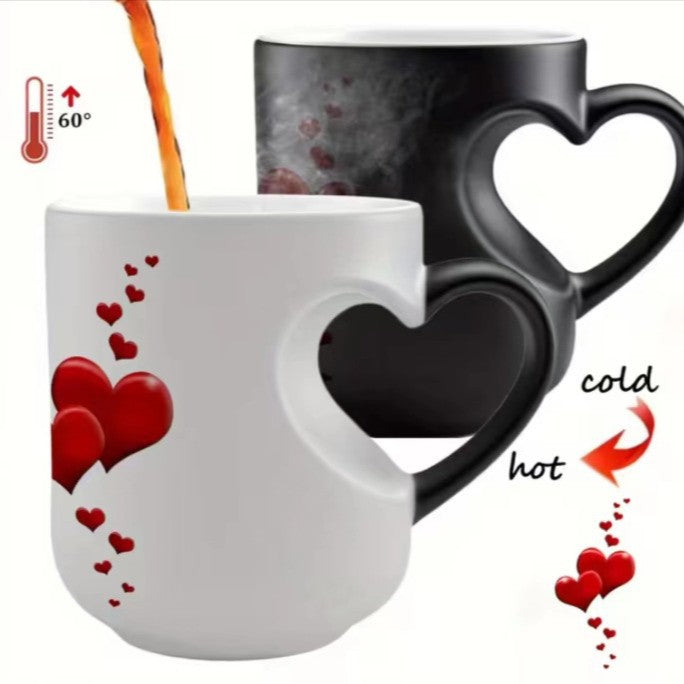 📢📢50% zniżki ⏰ Ceramiczny kubek na Walentynki z uchwytem w kształcie serca, który zmienia kolor💝✨-4234885