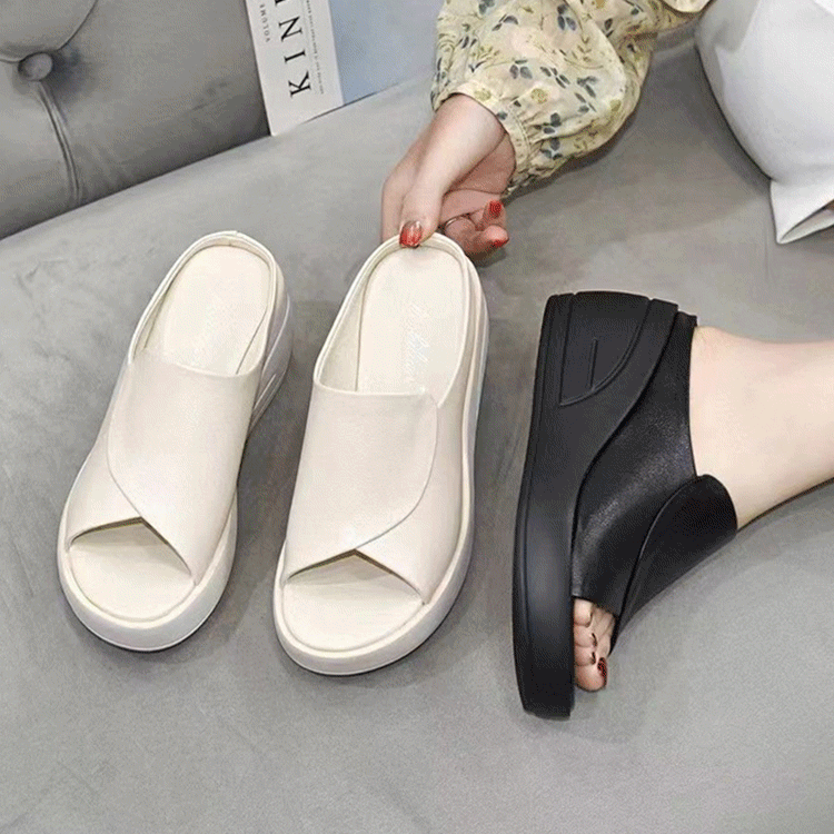 【50% OFF】【35-40】2025 Sandale cu toc înclinat de 5,5 cm-3906357