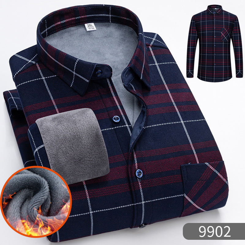 【L-5XL】 Cămașă casual caldă cu mâneci lungi de toamnă și iarnă【Recomanda】