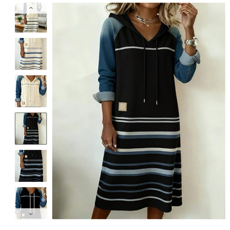 š„ćVruÄa prodajaććVeliÄine - 3XLćNova traper majica s kapuljaÄom u boji iz 2025.