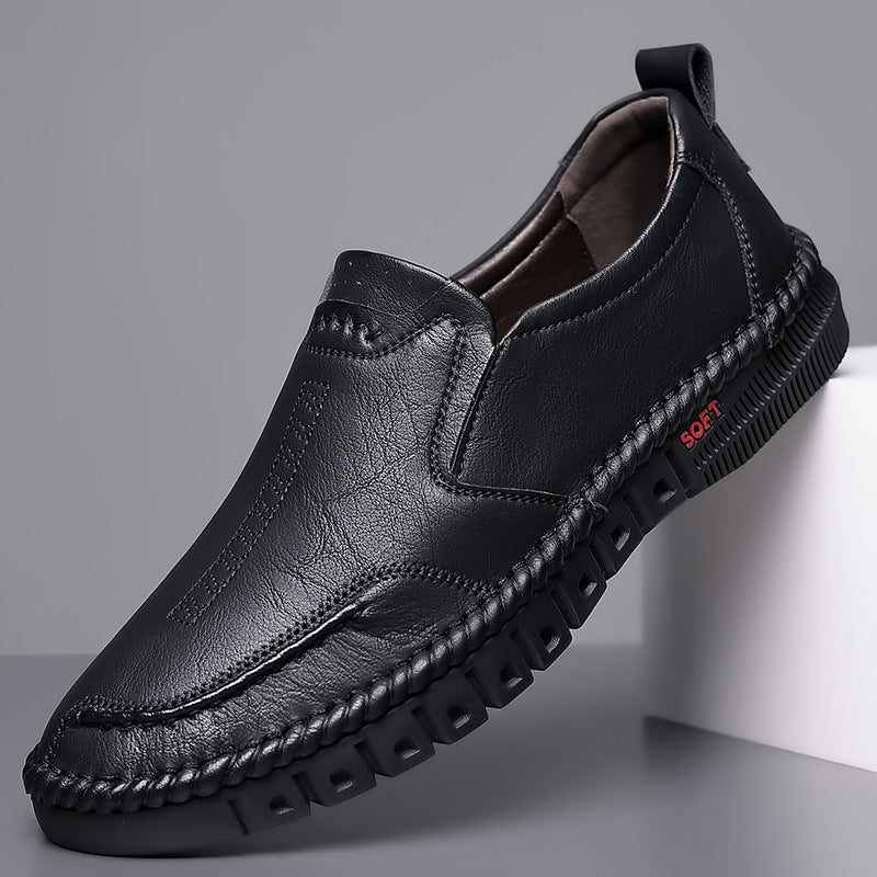 🔥👞【Ofertă pe timp limitat 50%】【39-44】 Pantofi casual din piele pentru bărbați cu talpă moale-3987783