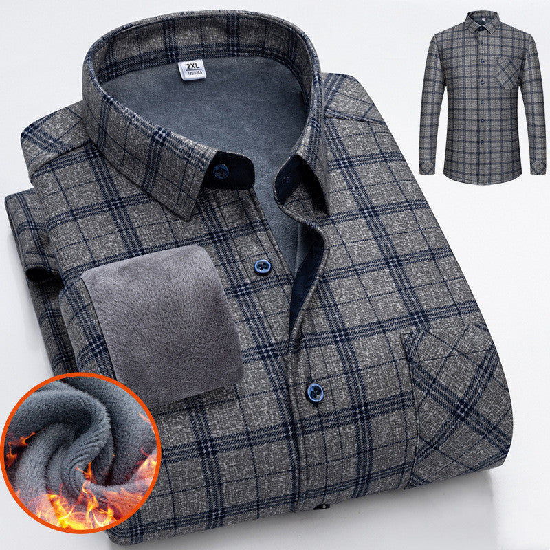 【L-5XL】 Cămașă casual caldă cu mâneci lungi de toamnă și iarnă【Recomanda】