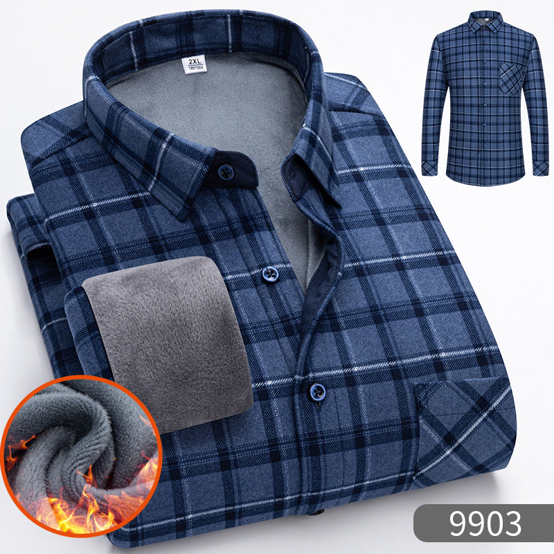 【L-5XL】 Cămașă casual caldă cu mâneci lungi de toamnă și iarnă【Recomanda】