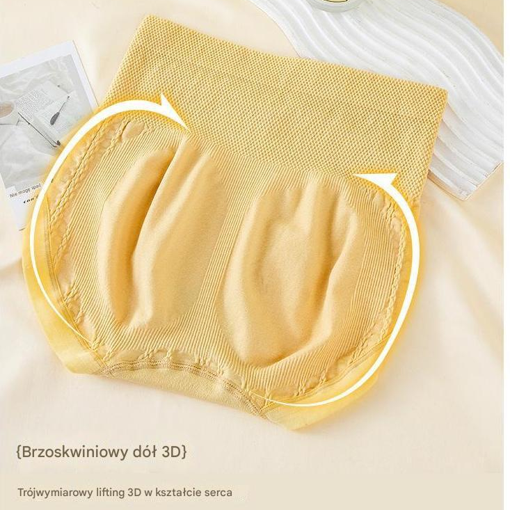 🔥🥰【7 sztuk】【40-90 kg】Bawełniane antybakteryjne majtki damskie Plus Size z wysokim stanem i wykończeniem brzucha-4213429