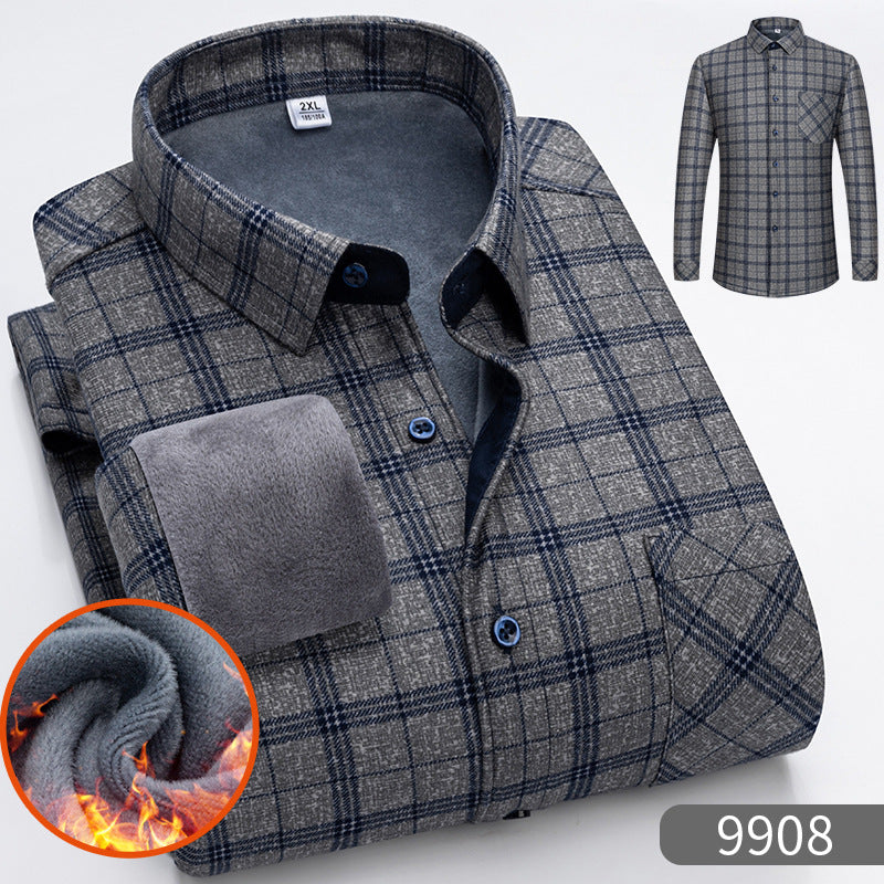 【L-5XL】 Cămașă casual caldă cu mâneci lungi de toamnă și iarnă【Recomanda】