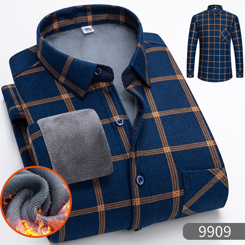 【L-5XL】 Cămașă casual caldă cu mâneci lungi de toamnă și iarnă【Recomanda】