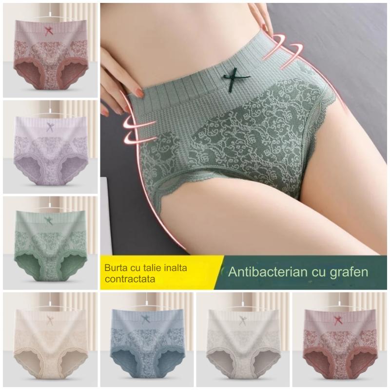 š„ćCumpÄraČi 4, primiČi 4 gratuitćš„Slip de damÄ cu talie Ć®naltÄ, antibacterianÄ, absorbantÄ de umiditate
