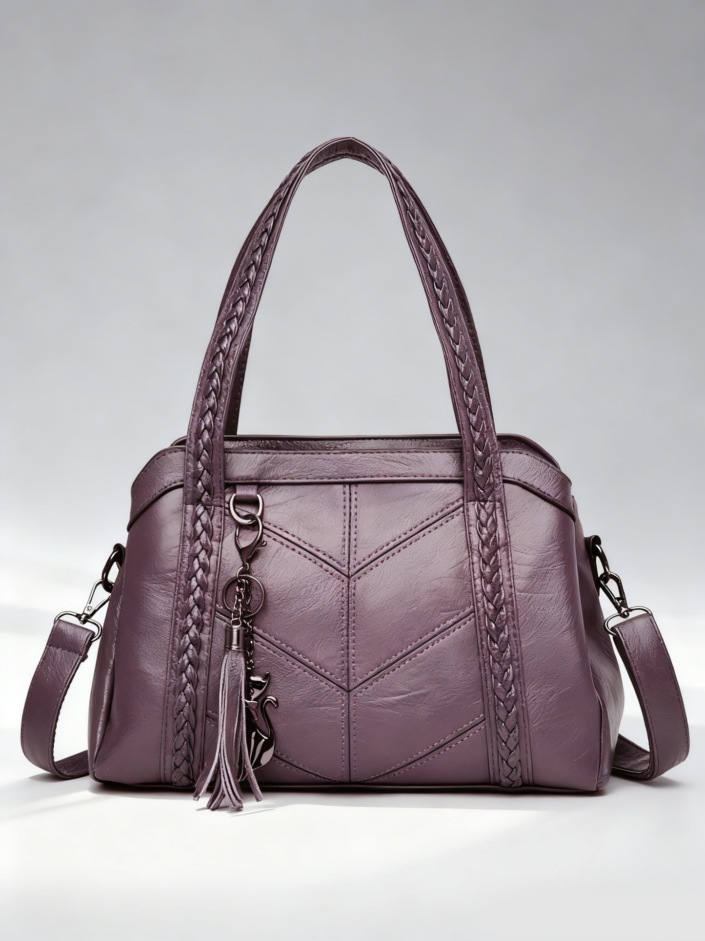 👜💟【50% ZNIŻKI】Torba z miękkiej skóry, torebka, duża pojemność, trzy przegrody, wodoodporna i odporna na zarysowania-4224385