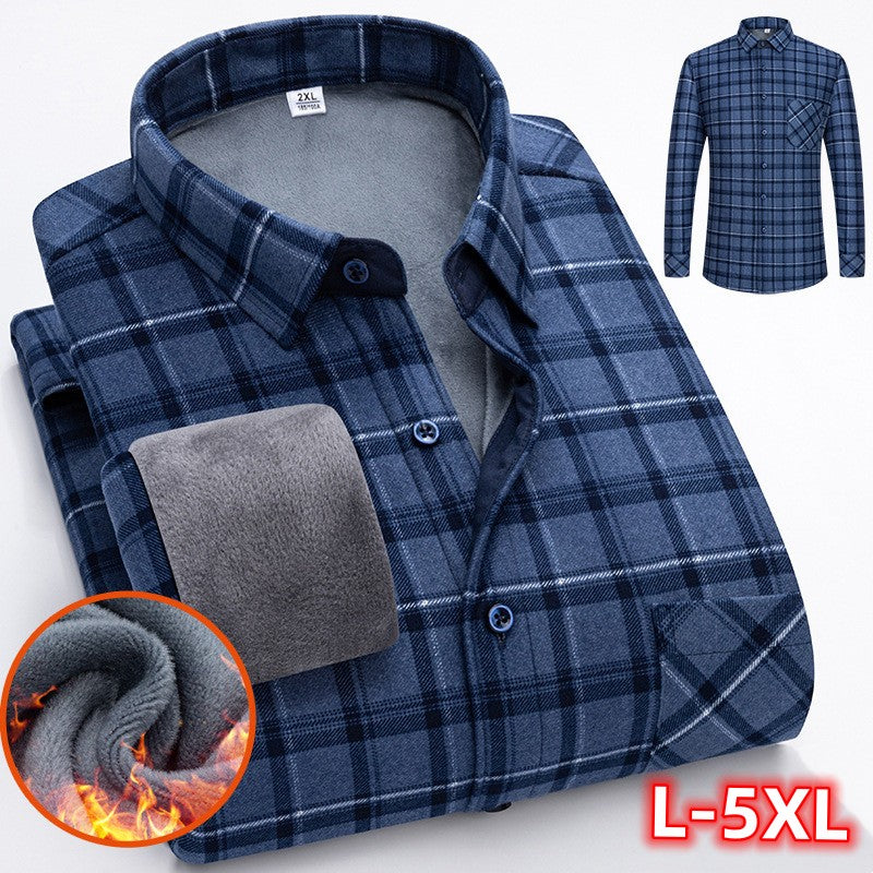 【L-5XL】 Cămașă casual caldă cu mâneci lungi de toamnă și iarnă【Recomanda】