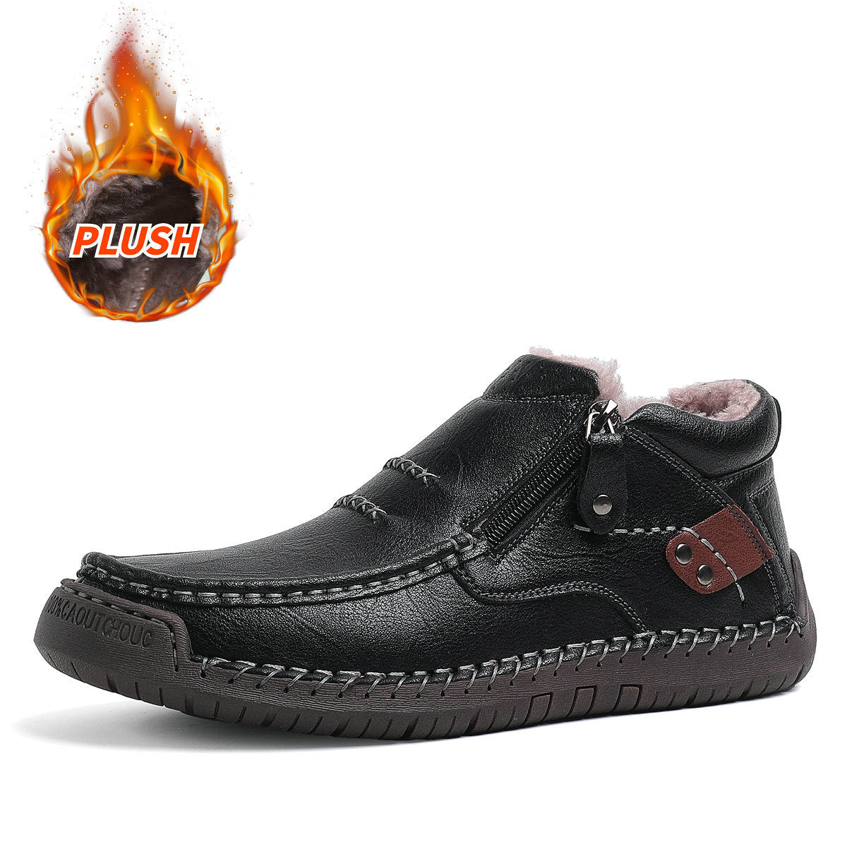 ✨🥾 【Wysokiej jakości buty męskie】Męskie robocze buty rowerowe, skóra premium, ręcznie robione, z podparciem stopy-4203813
