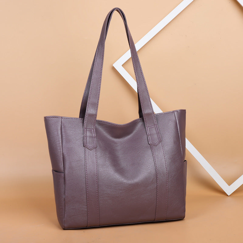 👜Gantă de umăr din piele moale pentru femei la modă✨Ocazională de mare capacitate✨-3809256