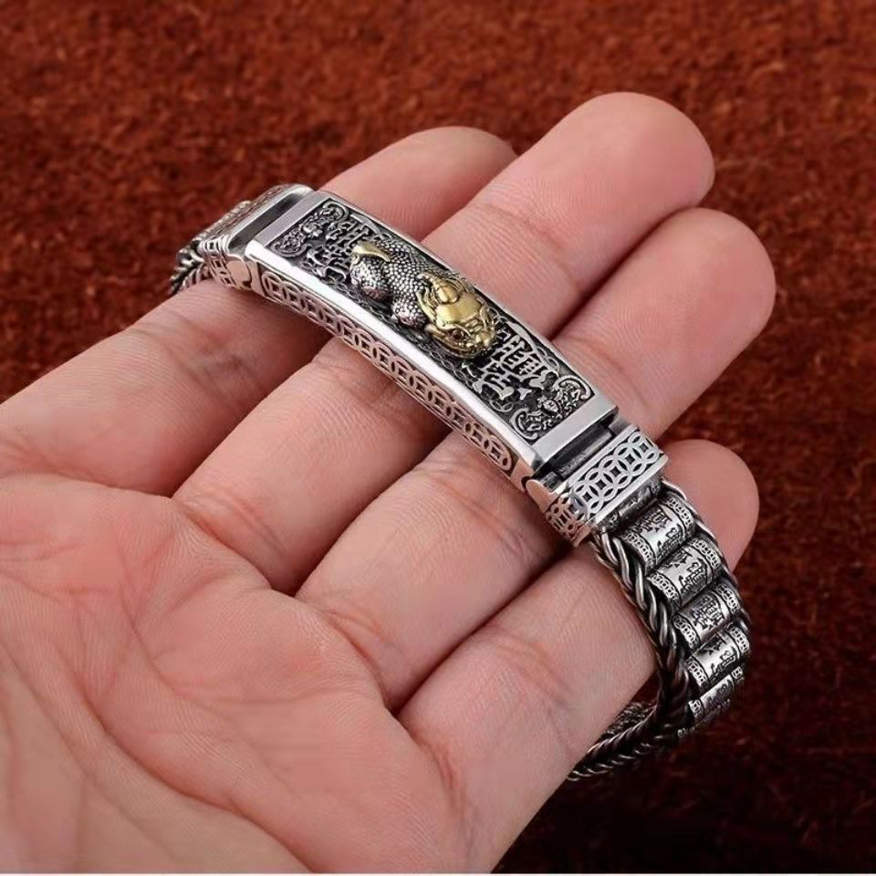 【Descuento por tiempo limitado】Nueva pulsera de la suerte de plata de ley 925-4119978