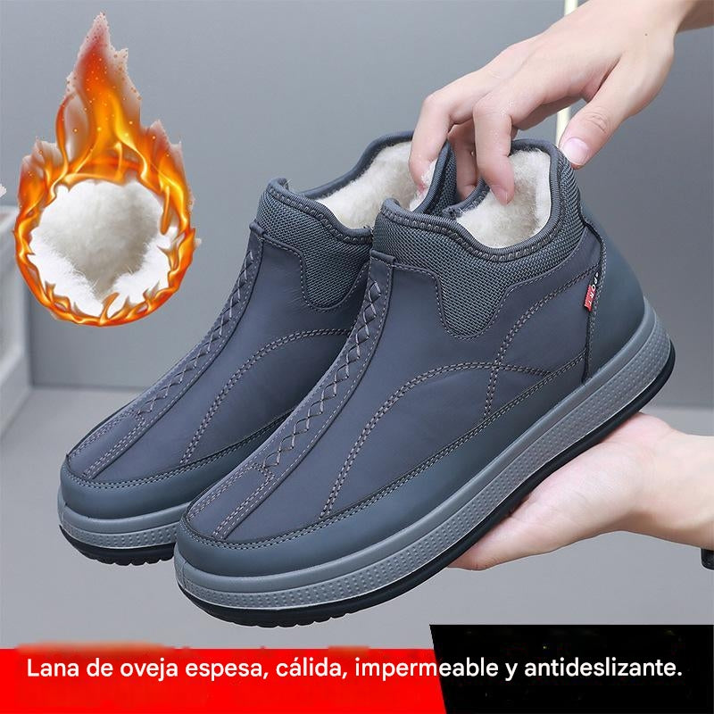 🏷️【Venta caliente🏆】【38-45】2025 Botas de nieve de invierno para hombre, gruesas y de terciopelo, antiresbalantes, impermeables y cálidas ❄️ ¡Aprovecha ahora!