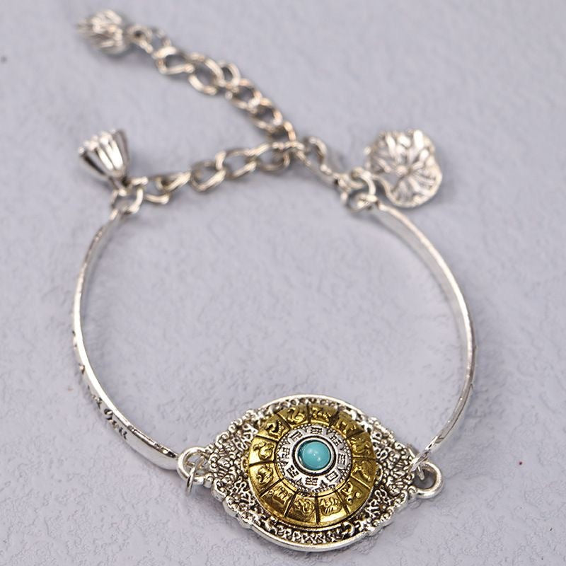 🔥【Cumpără 1, primești 1 gratuit】2025 Noua Brățară Norocoasă Cu Mantra Cu Șase Caractere Rotativă Lotus-4032536