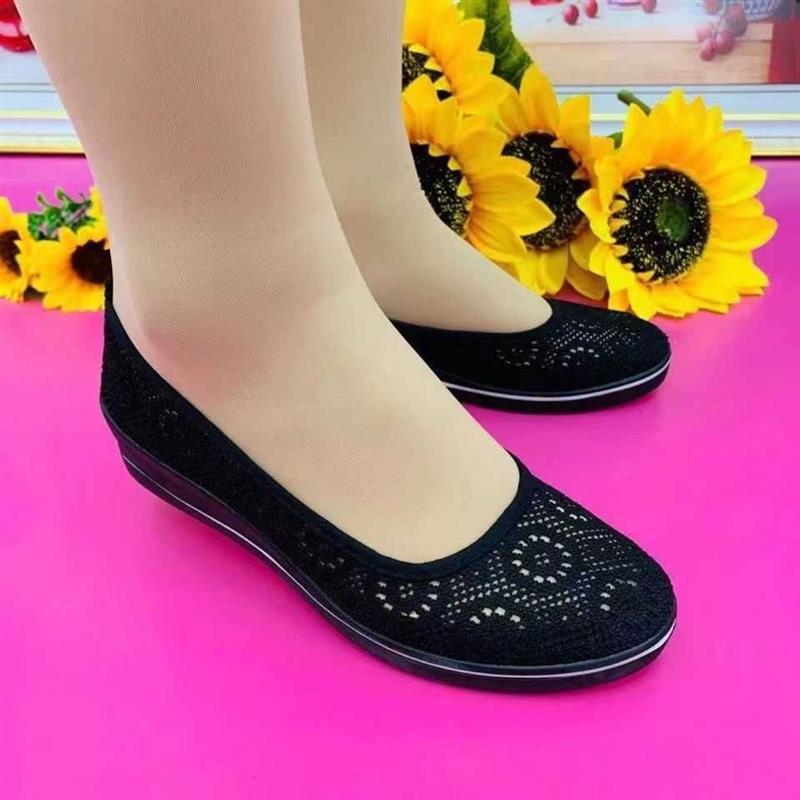 🌺🌺【35-41】🩰 2025 Primăvara și vara stil nou plasă respirabil toc pană pantofi comozi casual-3915840