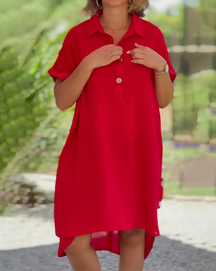 【Cumpărați 1, primiți 1 gratuit】🔥【Reducere mare】【S-5XL】Rochie simplă la modă nouă de vară 2025, de înaltă calitate, ușoară și respirabilă-4050159