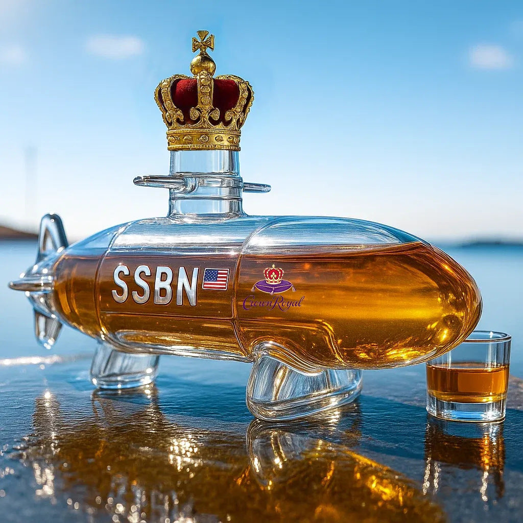 🚢【Cumpărați 1 obțineți 1 gratuit】 Set de sticle de whisky cu design amuzant|Sticlă de whisky submarin|Cadou original și decor cool pentru bar-4066412