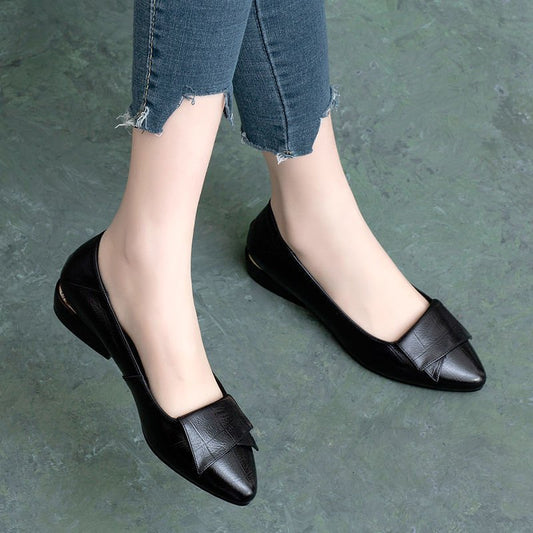 💥【35-40】Pantofi din piele noi talpa plată antiderapantă, confortabili și respirabili, la modă și stilați. 10401667 3557066