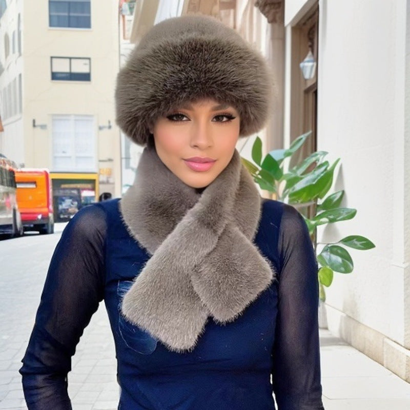 🔥Îngroșate calde și rezistente la vânt [Eșarfă la modă de iarnă + pălărie de pluș]-3822095