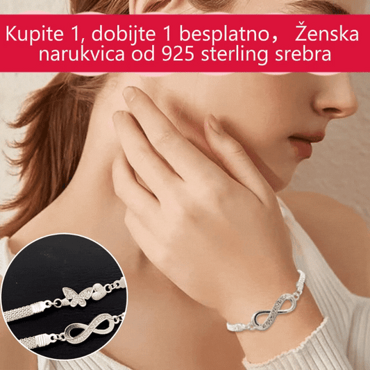【🎁Kupite 1, dobijte 1 besplatno】✨Ženska narukvica od 925 sterling srebra-4187318