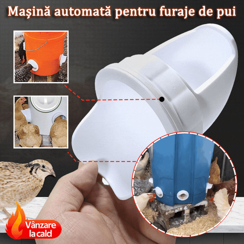 🐓 Hrănitor automat pentru pui, rață și gâscă【5 alimentatoare + Perforator】