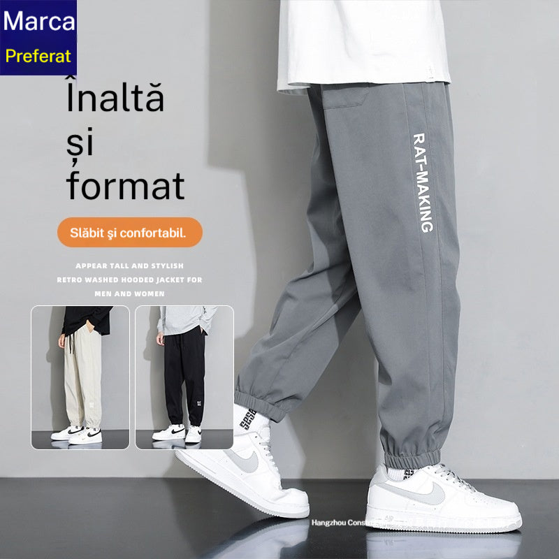 🔥Fierbinte🔥[Cumpără 1 și primești 1 gratuit]Pantaloni sport de vară din mătase glacială, cu manșete subțiri și respirabili-4019144