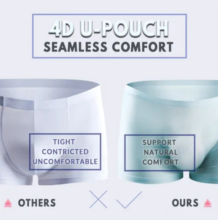 【1 set de 6 piese】Lenjerie de corp respirabilă din mătase de gheață pentru bărbați