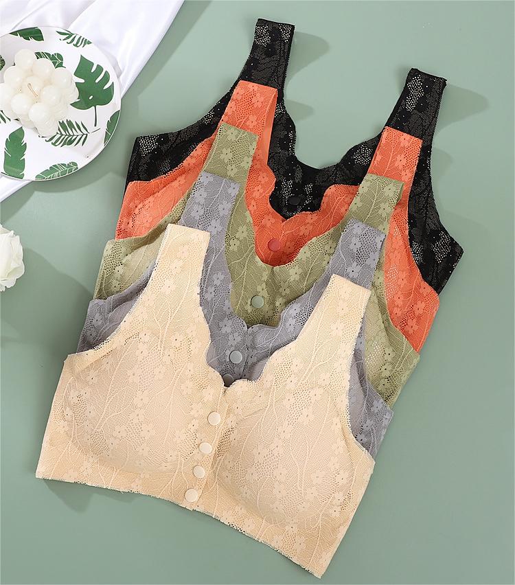 😍【Pachet de 2 bucăți】Sutien fără fir pentru femei cu nasturi în față ❤️【40-100kg】