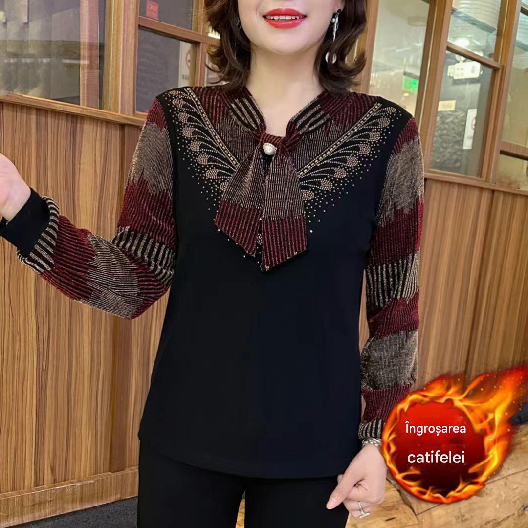 🔥🔥 Topuri cu mâneci lungi imprimate cu cusături la modă nouă 2024