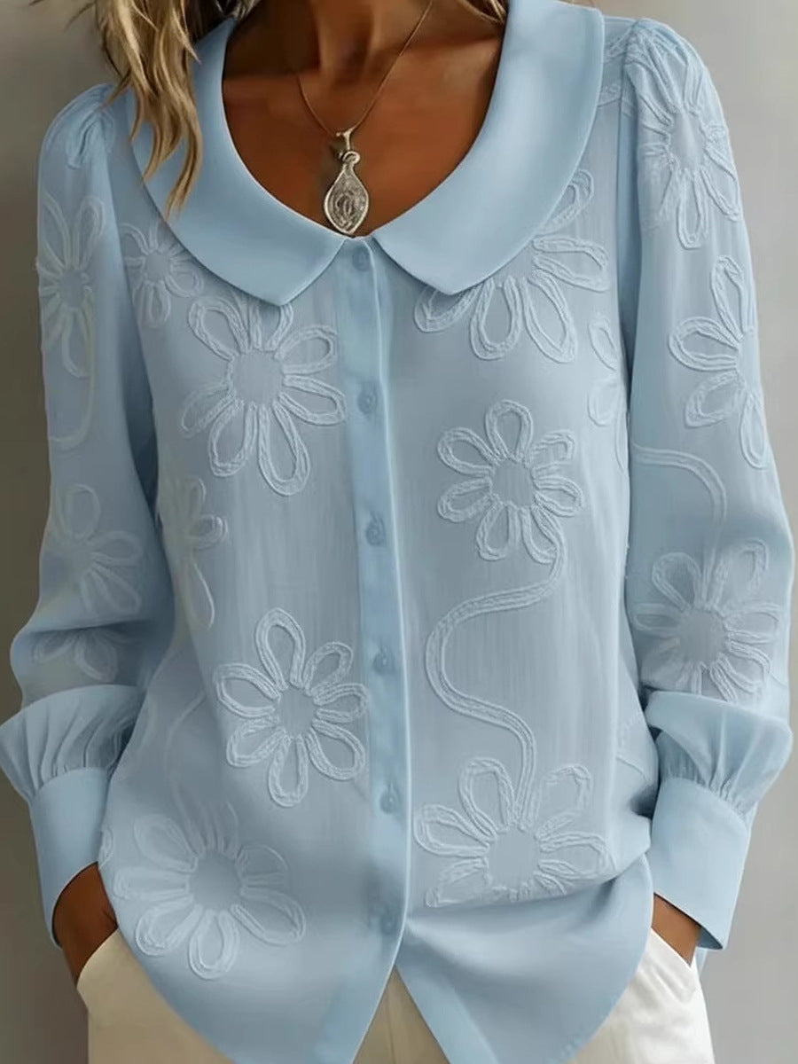 👚 Francuska retro koszula z haftem 2026-4238008