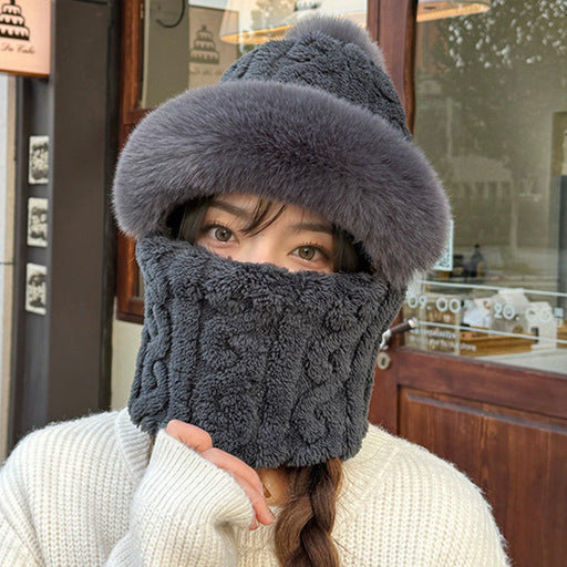 🔥🔥🐏Pălărie și eșarfă noi, îngroșate și catifelate, rezistente la vânt și la frig-3831966