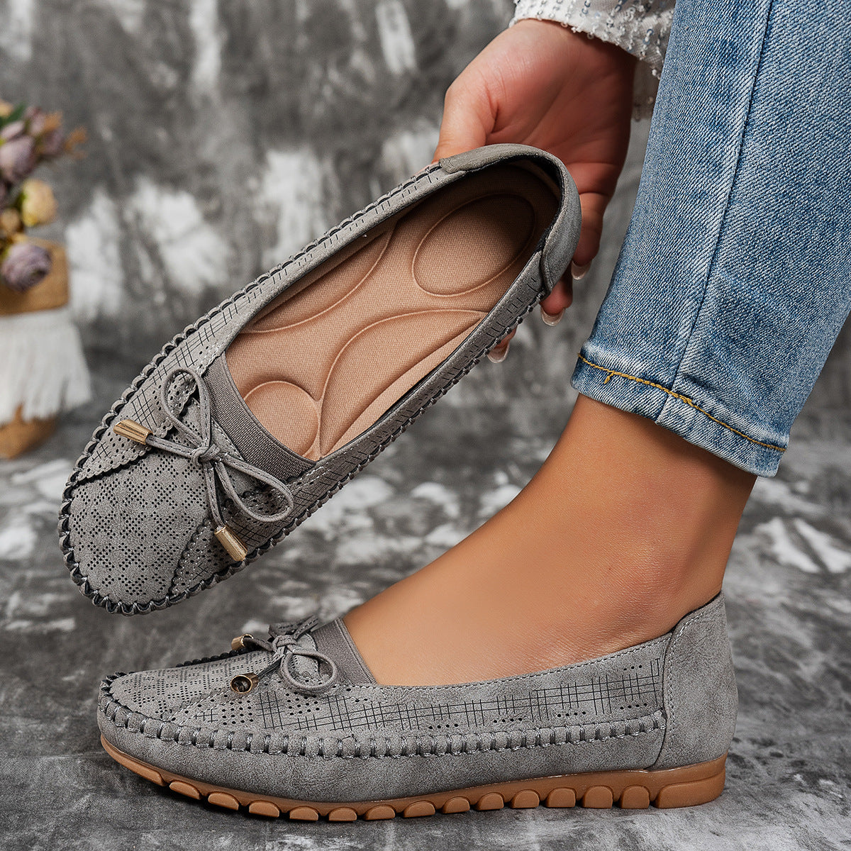 🔥Bestseller - 50% zniżki🔥 Skórzane buty ortopedyczne, lekkie, antypoślizgowe, oddychające dla kobiet-4241220