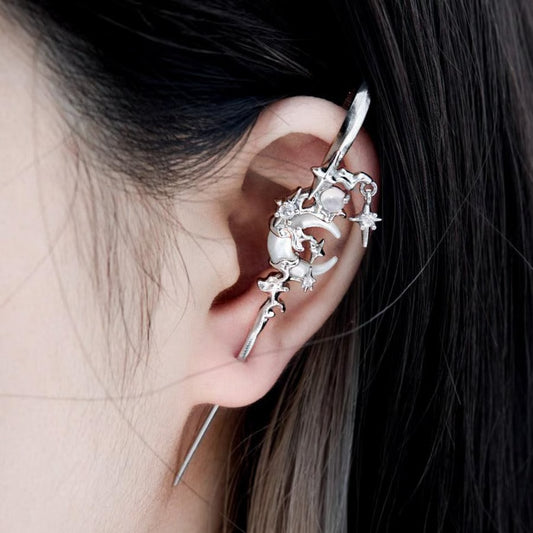 🌙Pendientes de gancho hipoalergénicos Moon Myth
