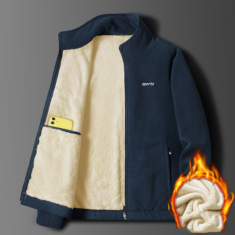 【30%off】【M-5XL】 Jachetă nouă de toamnă și iarnă de catifea de miel îngroșată pentru bărbați pentru toamnă și iarnă-4105988