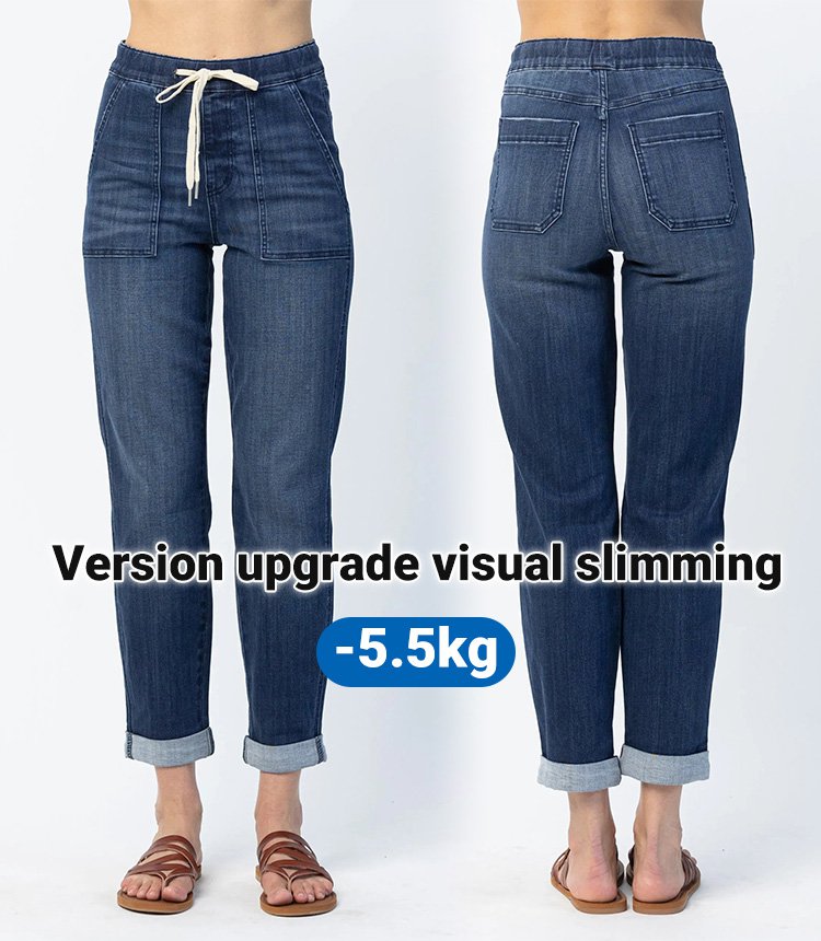 【40-100kg】Lekkie jeansy do joggingu o wysokiej rozciągliwości-4252099