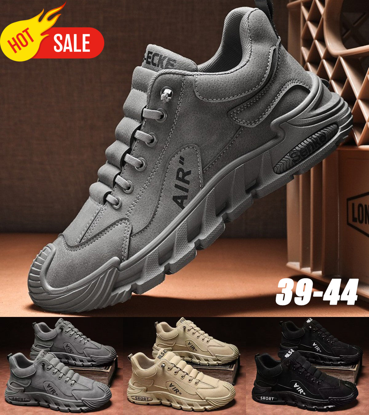 🔥🔥(39-44) Męskie wodoodporne i oddychające buty casualowe, miękkie podeszwy, wygodne w noszeniu-4247976