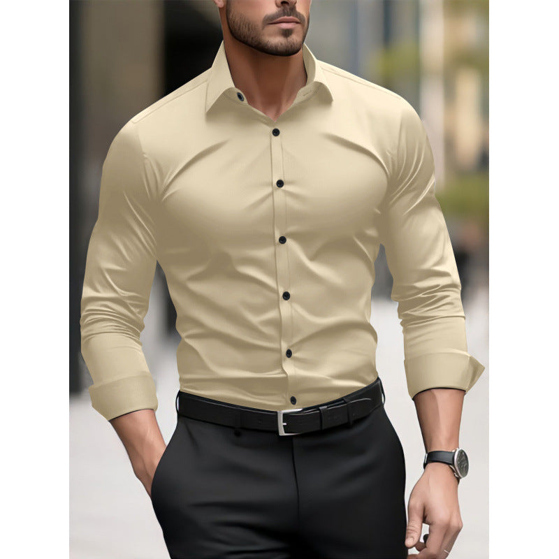 【S~6XL】Stylowa męska koszula biznesowa na co dzień z długim rękawem-4175974