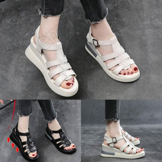 😍【Cumpărați 1 obțineți 1 gratuit】【35-42】2025 sandale noi pantofi romani plat retro casual cu varf deschis-3954645