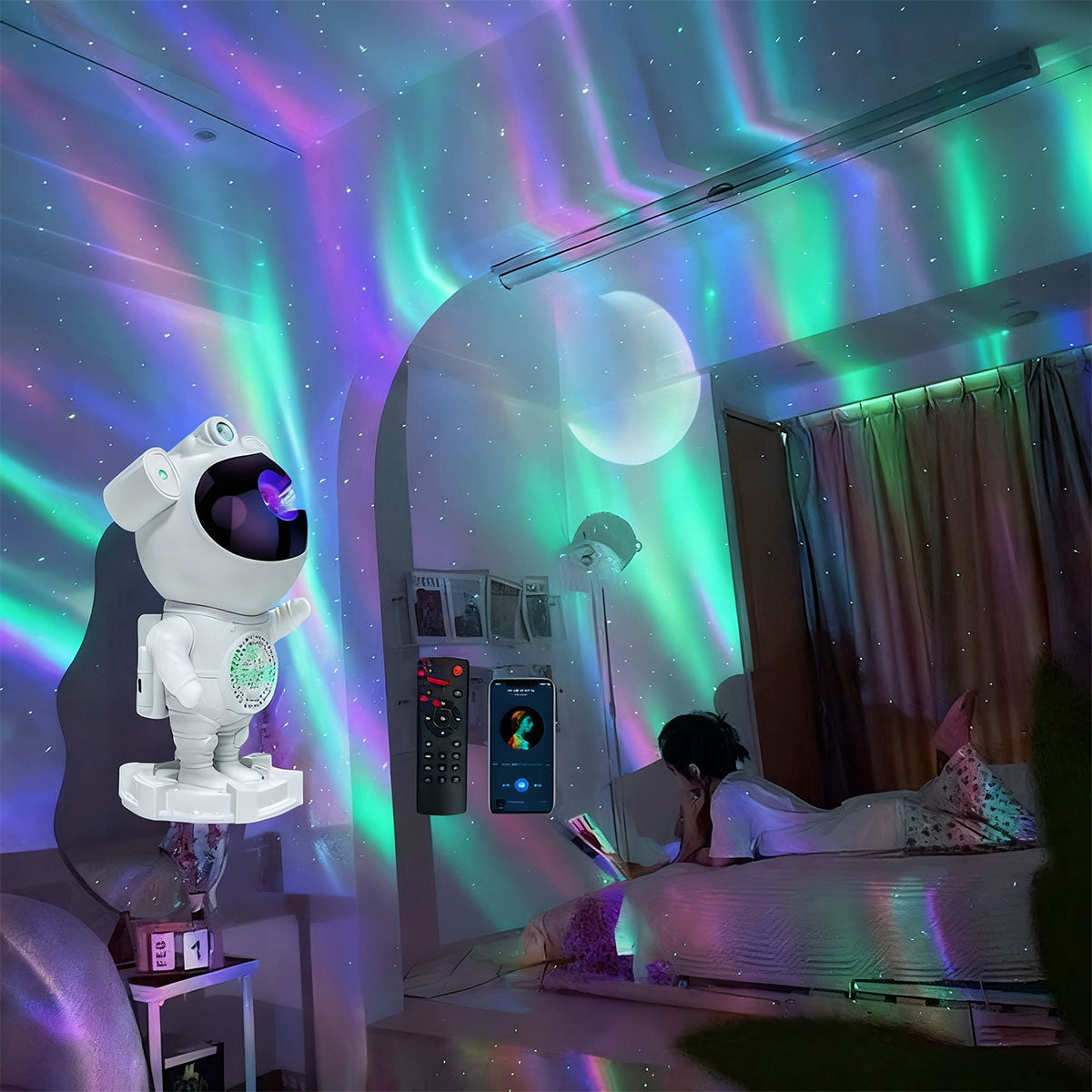 ✨✨★★Lampa projekcyjna Starry Sky – kreatywny prezent, lampa stołowa, lampka nocna-4162901