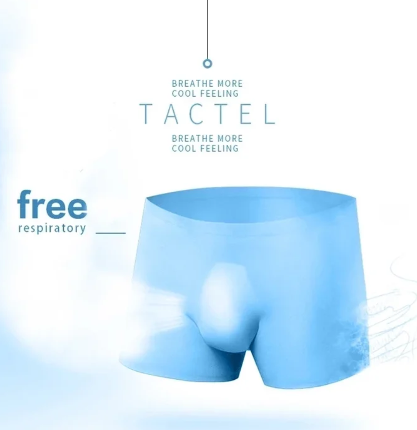 【1 set de 6 piese】Lenjerie de corp respirabilă din mătase de gheață pentru bărbați