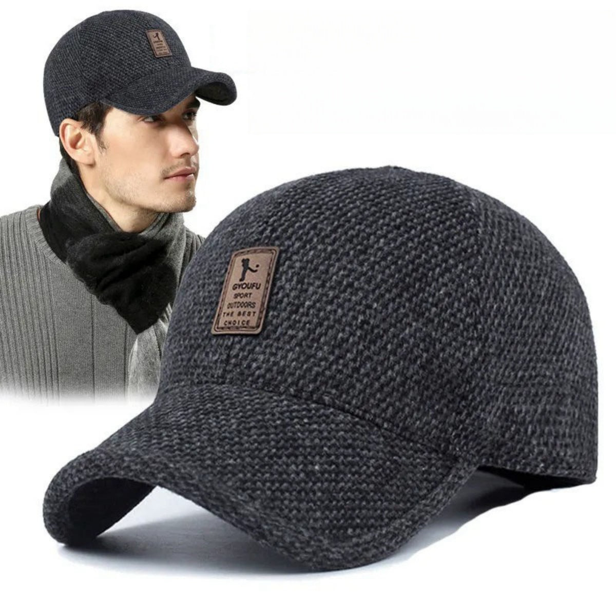 🧢Capac cald de protectie a urechii ingrosat, toamna si iarna