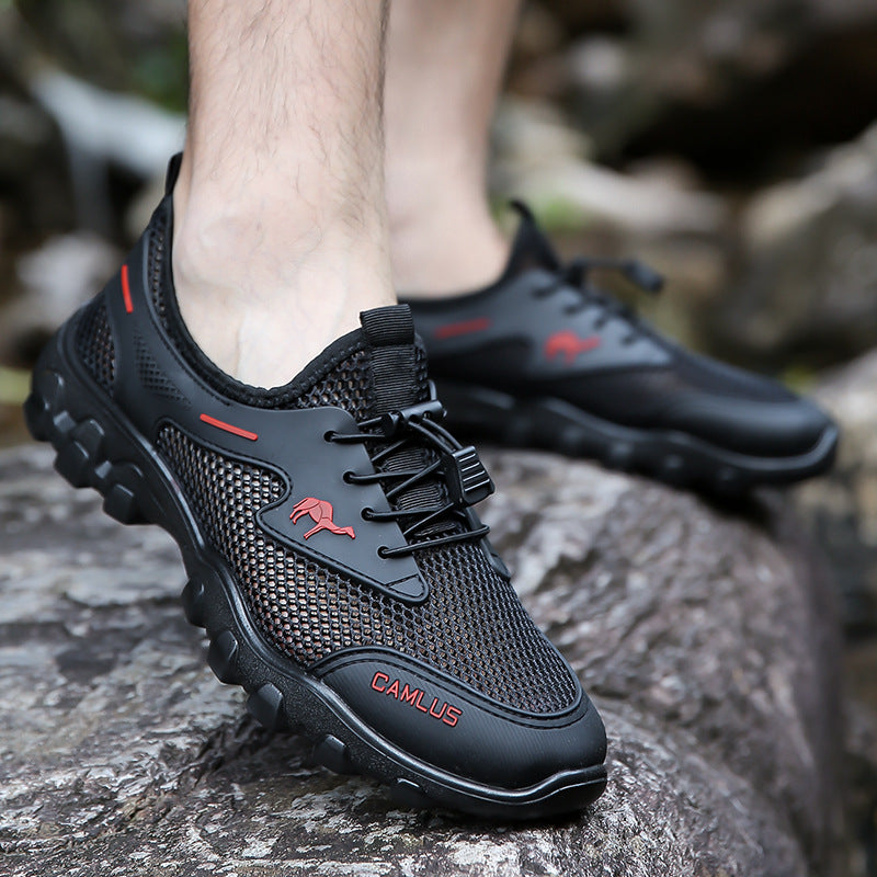 🚩【38-46】2024 nuevos zapatos de senderismo al aire libre zapatillas informales antideslizantes resistentes al desgaste y transpirables