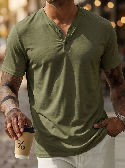 💪👔Polo deportivo para hombre en tallas grandes, de algodón elástico