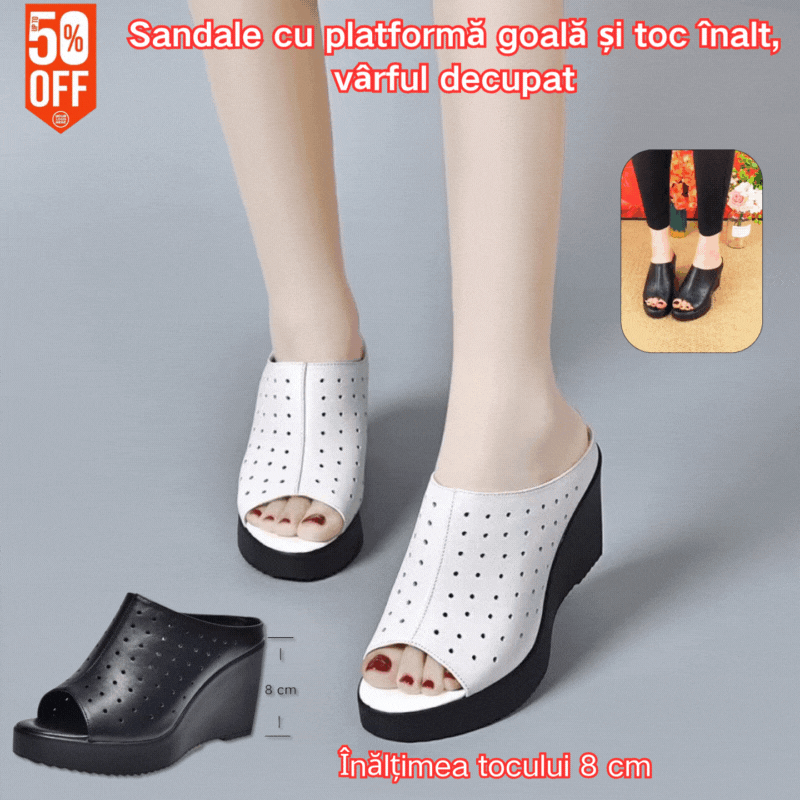 【Cumpărați 1 obțineți 1 gratuit】【35-40】Sandale cu gură de pește și talpă groasă din plasă, stil nou de vară 2025 (înălțimea tocului 8 cm)-4038278